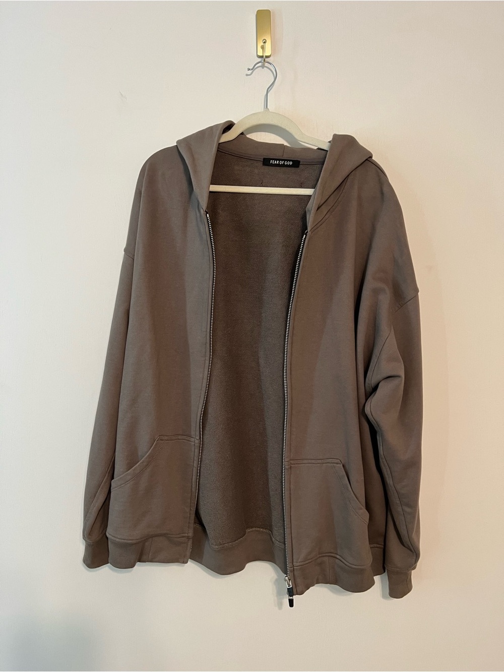 Fear of God Hooded Sweatshirt in Taupe